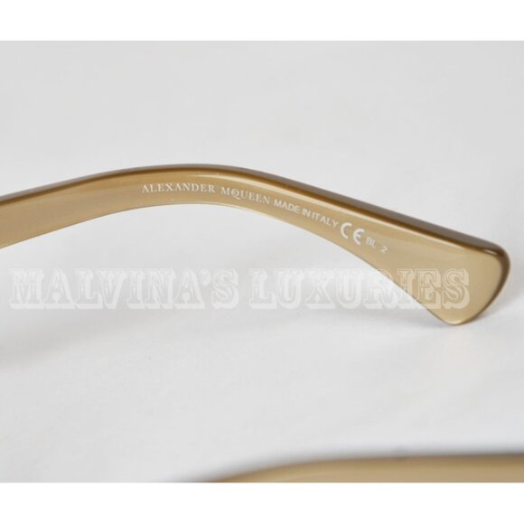 ALEXANDER MCQUEEN SUNGLASSES AMQ 4215/S 84AS2 BROWN AND GOLD SIGNATURE main image 8